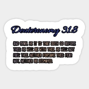 Deuteronomy 31:8 Sticker